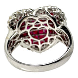 Size 13 Heart Ruby (Mystery Setting) 4.90ct Diamond Total 0.40ct Ring K18WG White Gold 18k 8.5g Ladies
【Used】【Makoto Shichiten】【NN】

【ISTMo】
