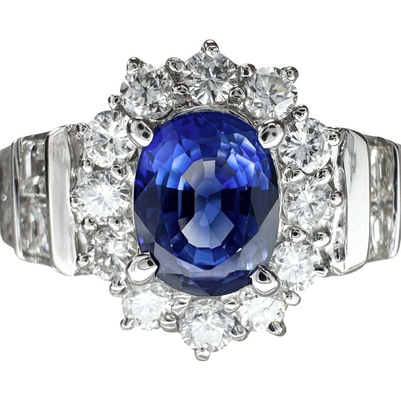 12号 サファイア 0.89ct ダイヤモンド 0.63ct リング・指輪 Pt900