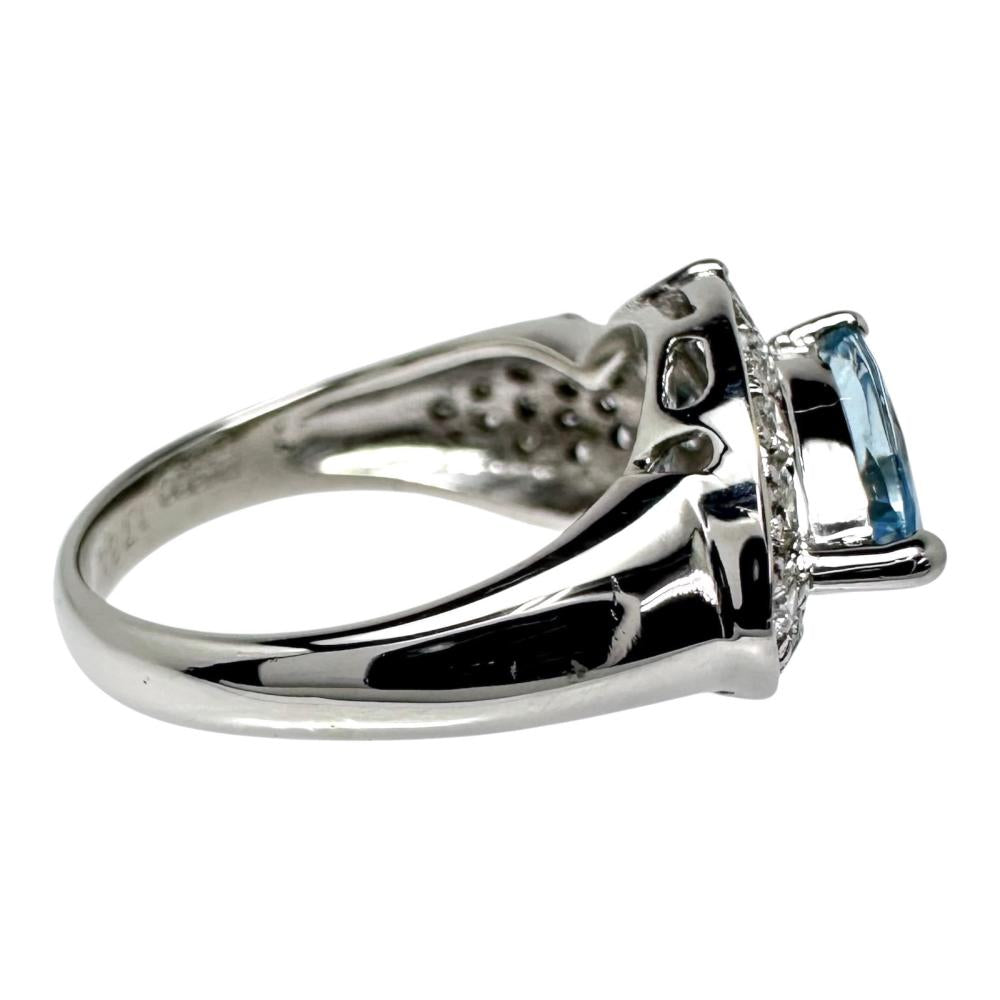 12号 アクアマリン 1.784/0.11ct ダイヤモンド 計0.73ct リング・指輪