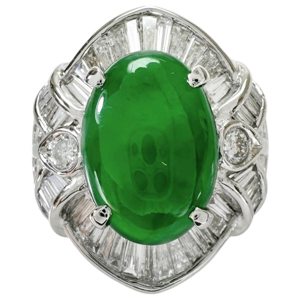 11.5号 ヒスイ（翡翠/樹脂含侵なし） 4.463ct ダイヤモンド 1.80ct