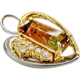 Bicolor Tourmaline 1.90 ct Diamond 0.29ct Pendant Top Pt900 Platinum/K18 Gold 18K 8.0g Ladies
[Used] [Makoto Shichiten] [NN]

[IIxx]