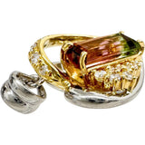 Bicolor Tourmaline 1.90 ct Diamond 0.29ct Pendant Top Pt900 Platinum/K18 Gold 18K 8.0g Ladies
[Used] [Makoto Shichiten] [NN]

[IIxx]