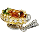 Bicolor Tourmaline 1.90 ct Diamond 0.29ct Pendant Top Pt900 Platinum/K18 Gold 18K 8.0g Ladies
[Used] [Makoto Shichiten] [NN]

[IIxx]