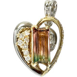 Bicolor Tourmaline 1.90 ct Diamond 0.29ct Pendant Top Pt900 Platinum/K18 Gold 18K 8.0g Ladies
[Used] [Makoto Shichiten] [NN]

[IIxx]
