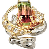Bicolor Tourmaline 1.90 ct Diamond 0.29ct Pendant Top Pt900 Platinum/K18 Gold 18K 8.0g Ladies
[Used] [Makoto Shichiten] [NN]

[IIxx]
