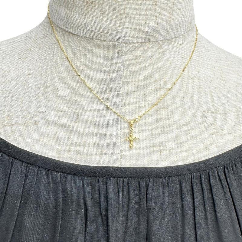 Loree Rodkin/ローリーロドキン】 プチ ゴシッククロス ネックレス K18