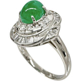 Size 11.5 Cabochon Emerald 1.15ct Diamond 0.43ct Ring Pt900 Platinum 5.4g Ladies
【Used】【Makoto Shichiten】【NN】

【MoMox】