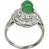 Size 11.5 Cabochon Emerald 1.15ct Diamond 0.43ct Ring Pt900 Platinum 5.4g Ladies
【Used】【Makoto Shichiten】【NN】

【MoMox】