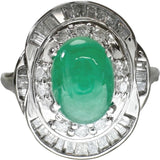 Size 11.5 Cabochon Emerald 1.15ct Diamond 0.43ct Ring Pt900 Platinum 5.4g Ladies
【Used】【Makoto Shichiten】【NN】

【MoMox】