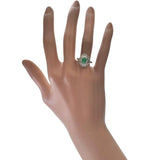 Size 11.5 Cabochon Emerald 1.15ct Diamond 0.43ct Ring Pt900 Platinum 5.4g Ladies
【Used】【Makoto Shichiten】【NN】

【MoMox】