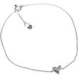【STAR JEWELRY】 Heart Mystery Setting Ruby 0.15ct Bracelet K18WG White Gold 18K 0.9g 17.5cm Ladies