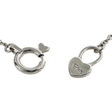 【STAR JEWELRY】 Heart Mystery Setting Ruby 0.15ct Bracelet K18WG White Gold 18K 0.9g 17.5cm Ladies
