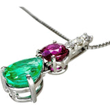 エメラルド 0.81ct ルビー 0.58ct ダイヤモンド 0.13ct ネックレス Pt900プラチナ/Pt850プラチナ 4.2g 45cm レディース
【中古】【真子質店】【NN】




【SxT】