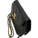 【CHANEL/シャネル】 オクタゴン マトラッセ チェーンショルダー シリアルシール有 ショルダーバッグ 10番台（2006年） ラムスキン ブラックレザー/ゴールド金具 レディース【中古】【真子質店】【BL】




【Txxx】