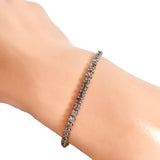 Tennis Diamond 1.00ct Total Bracelet K18WG White Gold 18K 3.8g 17cm Ladies
【Used】【Makoto Shichiten】【NN】

【KST】