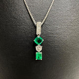 エメラルド 計0.71ct ダイヤモンド 計0.23ct ネックレス Pt850プラチナ/K18WGホワイトゴールド 18金 5.0g 40cm レディース
【中古】【真子質店】【NN】




【YYx】