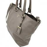 [PRADA] Agira Logo 2WAY Shoulder Bag Tote Bag Leather Gray/Silver Hardware For Ladies [Used] [Makoto Shiten] [BL]

[YYx]
