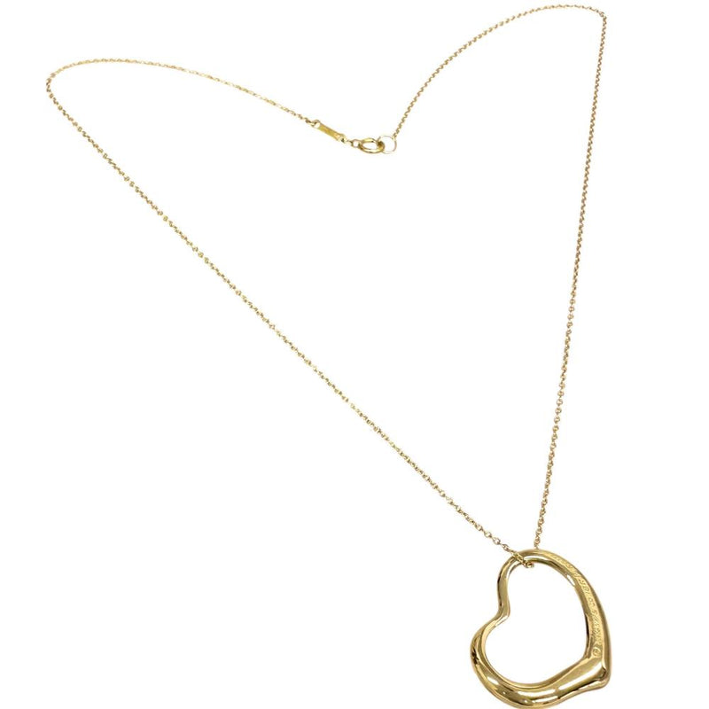 TIFFANY&Co./Tiffany] Open Heart 22.3mm Width Necklace K18 Gold 18K 