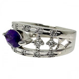 12号【DESIGNER JEWELRY/作家ジュエリー】 水野薫子 三越ジュエリー アメジスト 0.59ct ダイヤモンド 計0.20ct リング・指輪 K18WGホワイトゴールド 18金 7.9g レディース
【中古】【真子質店】【NN】




【IDMoT】