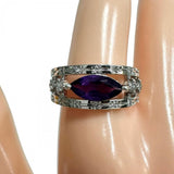 12号【DESIGNER JEWELRY/作家ジュエリー】 水野薫子 三越ジュエリー アメジスト 0.59ct ダイヤモンド 計0.20ct リング・指輪 K18WGホワイトゴールド 18金 7.9g レディース
【中古】【真子質店】【NN】




【IDMoT】