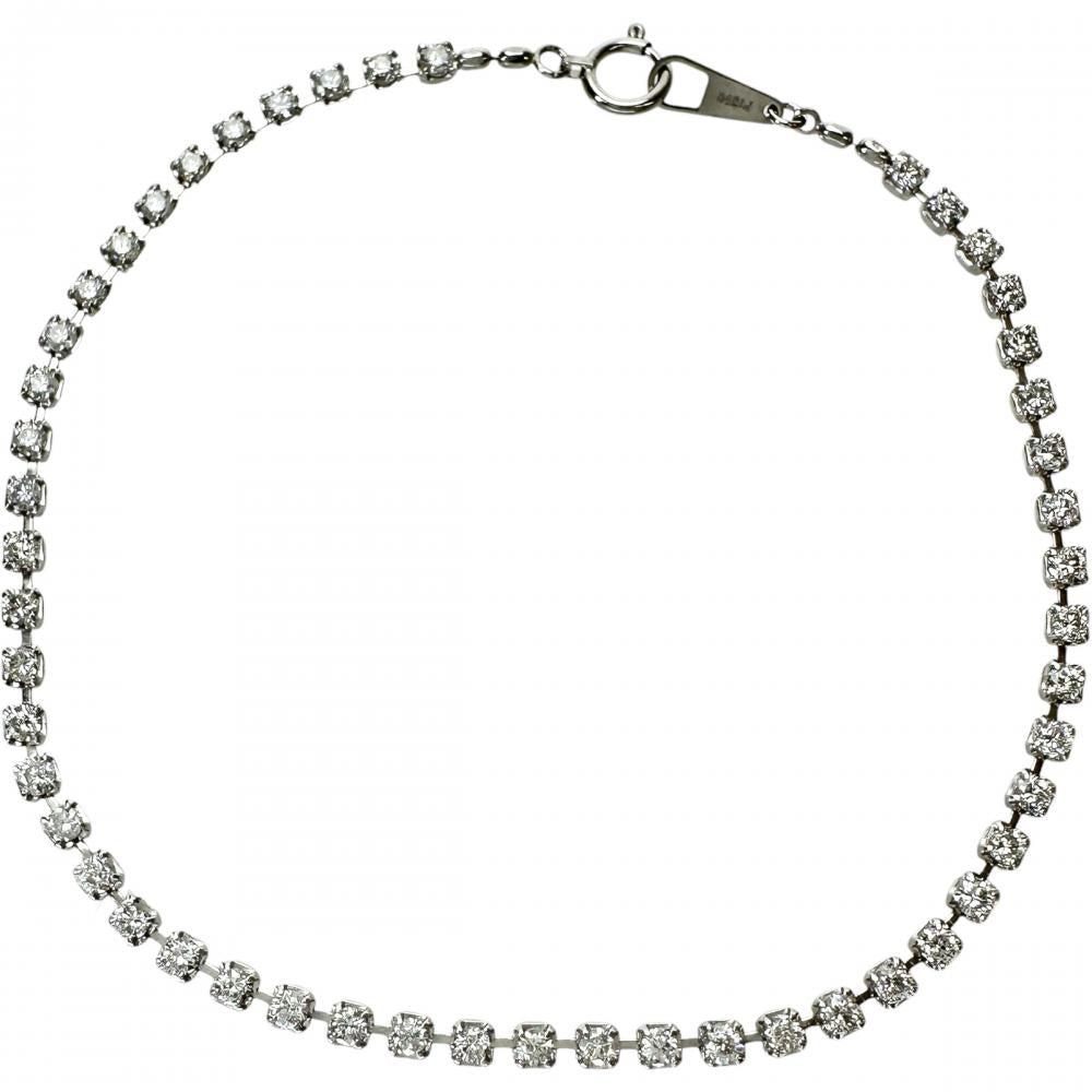 テニスデザイン ダイヤモンド 2.00ct ブレスレット Pt850プラチナ 5.7g