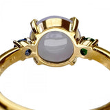 9号 ラベンダージェイダイト（樹脂含侵なし） カイアナイト/グリーングロシュラーガーネット 0.136/0.165ct リング・指輪 K18ゴールド 18金 4.1g レディース
【中古】【真子質店】【NN】




【KMiI】