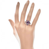 Size 12 Amethyst 2.32ct Pink Tourmaline/Small Amethyst 0.12/0.28ct Diamond 0.15ct Ring K18WG White Gold 18K 5.9g Ladies
【Used】【Makoto Shichiten】【NN】

【IxYK】