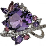 Size 12 Amethyst 2.32ct Pink Tourmaline/Small Amethyst 0.12/0.28ct Diamond 0.15ct Ring K18WG White Gold 18K 5.9g Ladies
【Used】【Makoto Shichiten】【NN】

【IxYK】