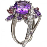 Size 12 Amethyst 2.32ct Pink Tourmaline/Small Amethyst 0.12/0.28ct Diamond 0.15ct Ring K18WG White Gold 18K 5.9g Ladies
【Used】【Makoto Shichiten】【NN】

【IxYK】