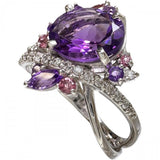 Size 12 Amethyst 2.32ct Pink Tourmaline/Small Amethyst 0.12/0.28ct Diamond 0.15ct Ring K18WG White Gold 18K 5.9g Ladies
【Used】【Makoto Shichiten】【NN】

【IxYK】