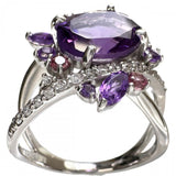 Size 12 Amethyst 2.32ct Pink Tourmaline/Small Amethyst 0.12/0.28ct Diamond 0.15ct Ring K18WG White Gold 18K 5.9g Ladies
【Used】【Makoto Shichiten】【NN】

【IxYK】