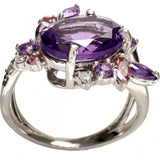 Size 12 Amethyst 2.32ct Pink Tourmaline/Small Amethyst 0.12/0.28ct Diamond 0.15ct Ring K18WG White Gold 18K 5.9g Ladies
【Used】【Makoto Shichiten】【NN】

【IxYK】