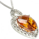 イタリー(チェーンのみ) シトリン（ハートシェイプ） 1.88 ct ダイヤモンド 0.35ct ネックレス K18WGホワイトゴールド 18金 3.6g 45cm レディース
【中古】【真子質店】【NN】




【YMiT】
