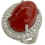11.5号 赤サンゴ（珊瑚） 9.40ct ダイヤモンド 0.71ct リング・指輪 Pt900プラチナ 9.9g レディース
【中古】【真子質店】【NN】




【IxMaD】