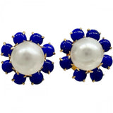 Stud Earrings with Floral Motif, 4.5 mm Akoya Pearls and Lapis Lazuli, 18K Gold, 0.8 g, for Women
【Pre-owned】【Mako Shichiten】【NN】




【Tx】