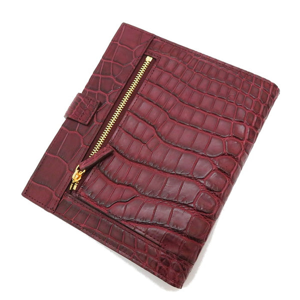 ★★最終特価品 KW-129 ★未使用★ 手帳風マルチケース 二つ折り財布/本マットクロコ革 BORDEAUX M ユニセックス【中古】【真子質店】【NN】




【TTx】