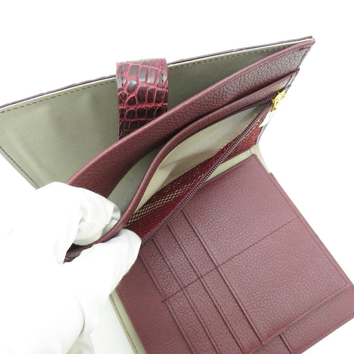 ★★最終特価品 KW-129 ★未使用★ 手帳風マルチケース 二つ折り財布/本マットクロコ革 BORDEAUX M ユニセックス【中古】【真子質店】【NN】




【TTx】