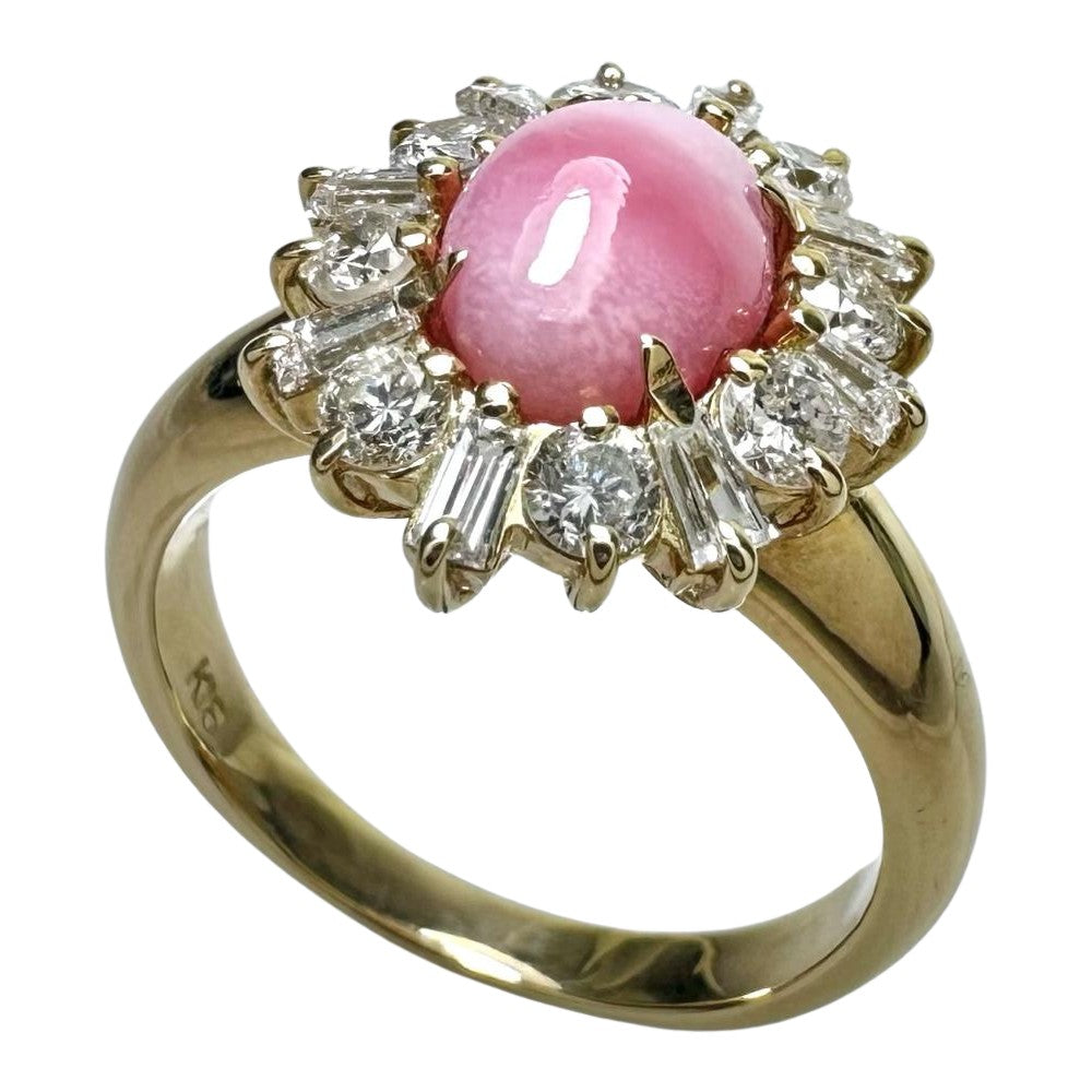 12号 コンクパール 1.84ct ダイヤモンド 計0.75ct リング・指輪 K18 