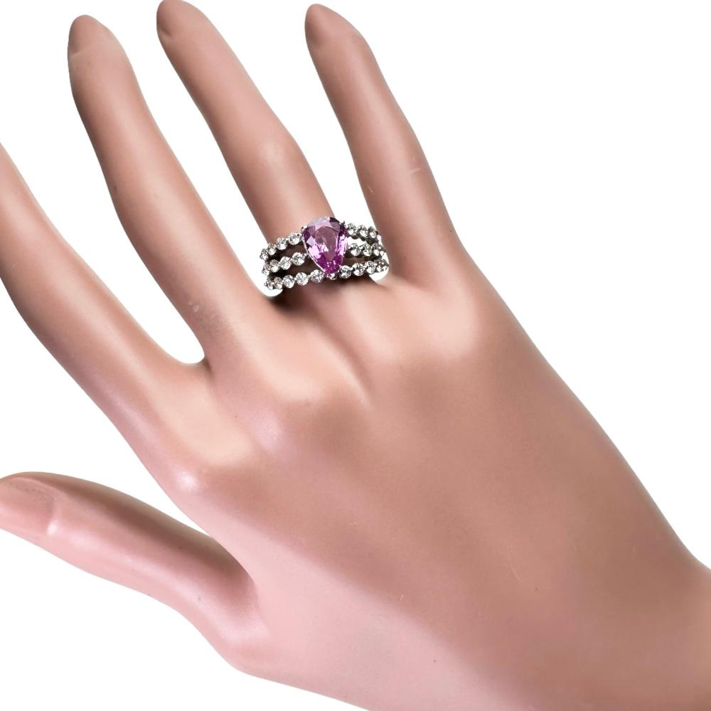 12号 ピンクサファイア 2.06ct ダイヤモンド計 0.80ct リング・指輪 