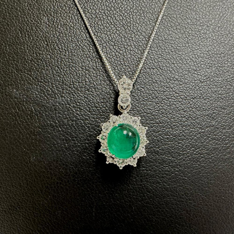 カボション エメラルド 1.35ct ダイヤモンド 計0.53ct ネックレス Pt900プラチナ/Pt850プラチナ 4.0g 45cm レディース
【中古】【真子質店】【NN】




【YMaMi】