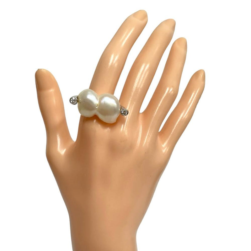 12号 白蝶真珠 (バロックパール) ダイヤモンド 計0.18ct リング・指輪 K18WGホワイトゴールド 18金 12.6g レディース
【中古】【真子質店】【NN】




【IKx】