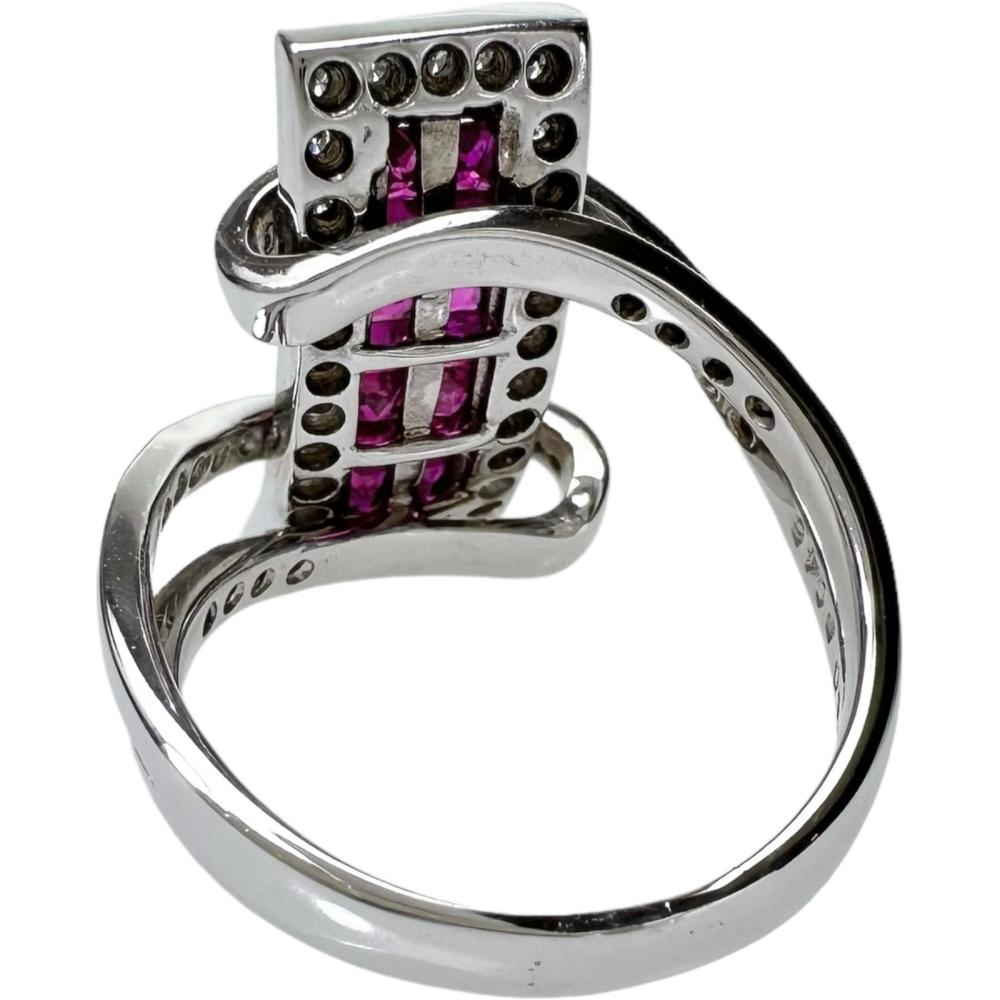 15号 ミステリーセッティング ルビー 計1.20ct ダイヤモンド 計0.46ct