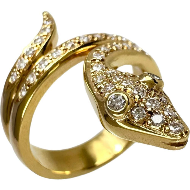 ファッション美品 K18 ダイヤモンド デザインリング 指輪 12号 ジュエリー