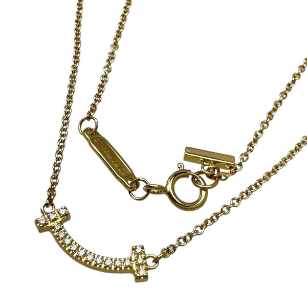 TIFFANY&Co./ティファニー】 ダイヤモンド ネックレス Tスマイル