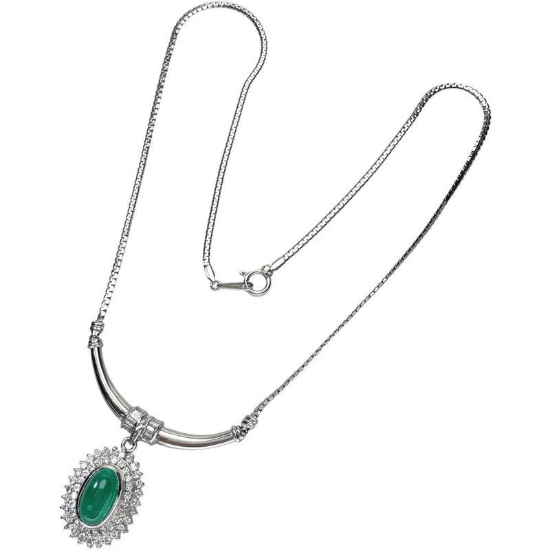 三相インクルージョン カボションカットエメラルド 3.47ct ダイヤモンド 計1.08ct ネックレス Pt900プラチナ/Pt850プラチナ 20.1g 40cm レディース
【中古】【真子質店】【NN】




【ISSI】