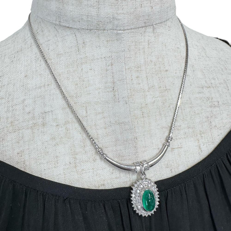 三相インクルージョン カボションカットエメラルド 3.47ct ダイヤモンド 計1.08ct ネックレス Pt900プラチナ/Pt850プラチナ 20.1g 40cm レディース
【中古】【真子質店】【NN】




【ISSI】