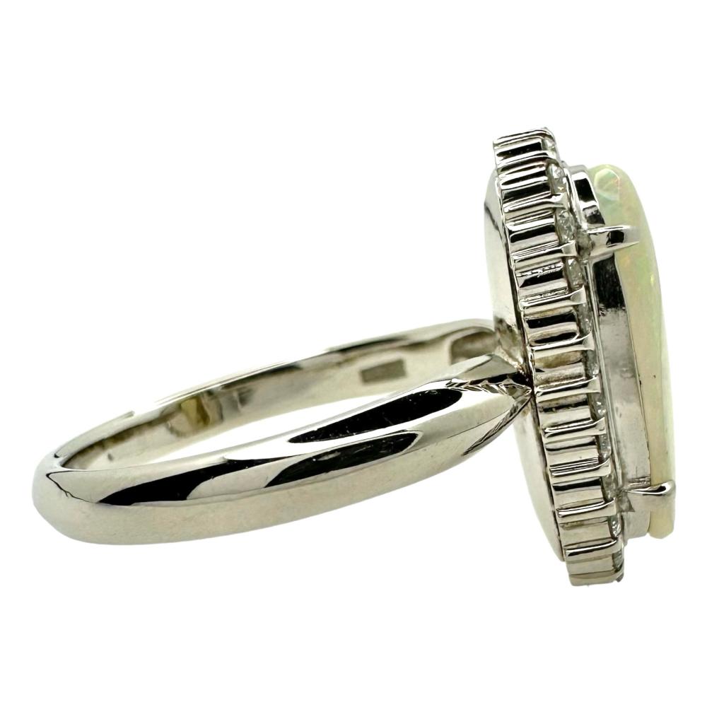 18号 オパール 1.32ct ダイヤモンド 計0.43ct リング・指輪 Pt900