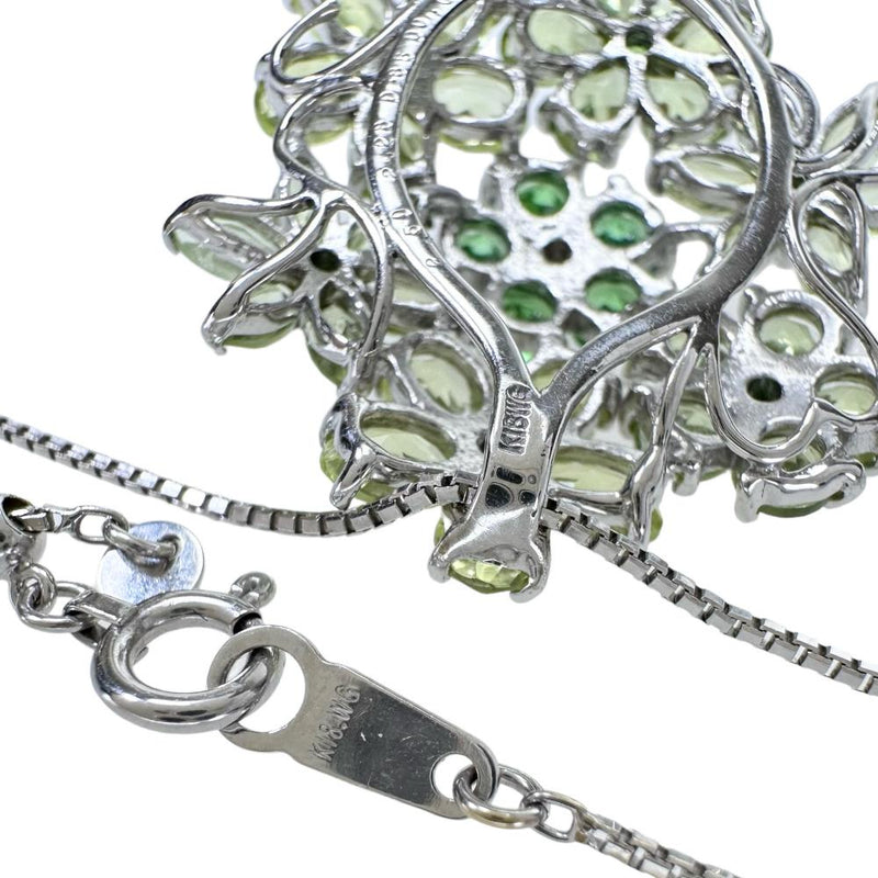 フラワーモチーフ グリーンガーネット 計0.85ct ペリドット 計2.28/計2.50ct ダイヤモンド 計0.04ct ネックレス K18WGホワイトゴールド 18金 7.9g 45.0cm レディース
【中古】【真子質店】【NN】




【KMaK】