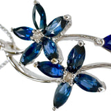 フラワー/花デザイン サファイア 1.77ct ダイヤモンド 0.05ct