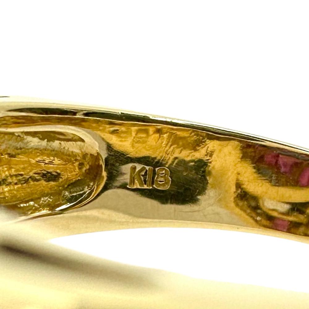 14.5号 鳥モチーフ ルビー/サファイア 計2.49ct ダイヤモンド 計